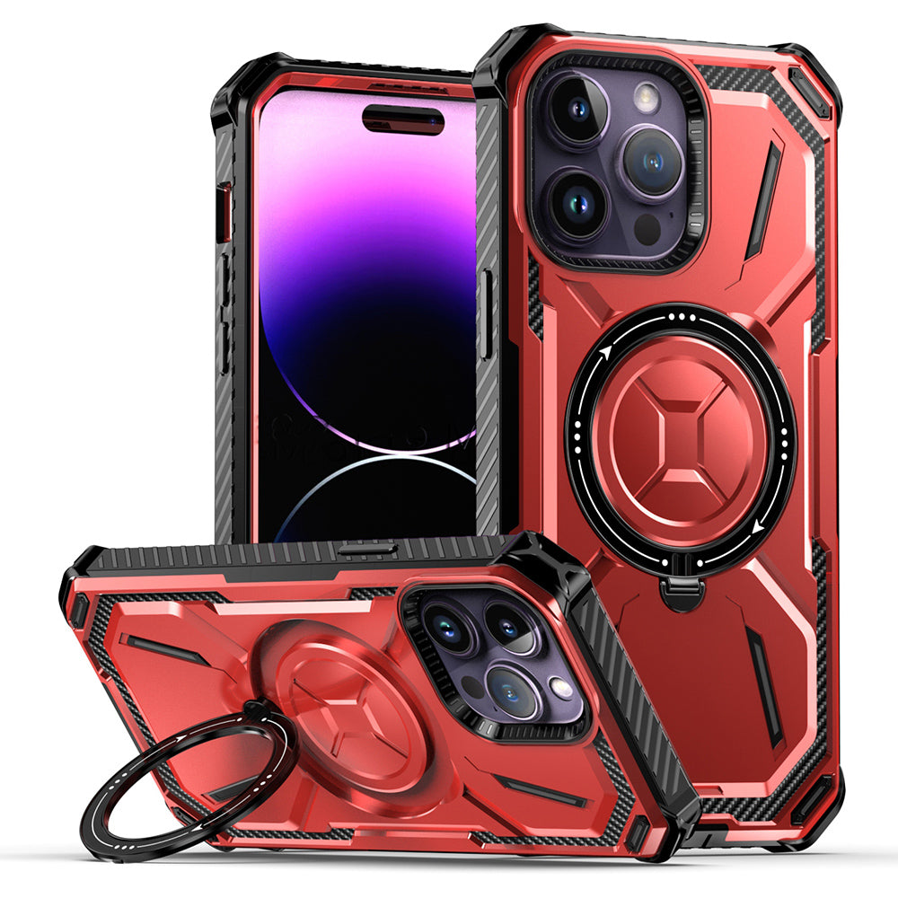Magnetické pouzdro Ring Kickstand pro iPhone 13 Pro PC TPU Smartphone Kryt kompatibilní s MagSafe Magnetické pouzdro Ring Kickstand pro iPhone 13 Pro PC TPU Smartphone Kryt kompatibilní s MagSafe